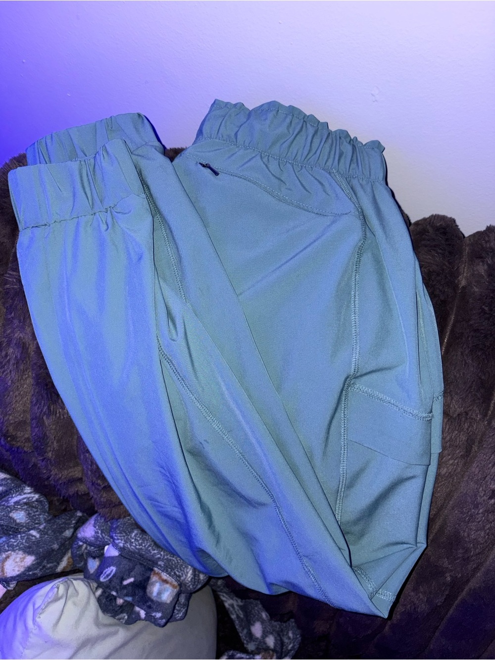 Women's Elastic Waist Track Joggers in Teal